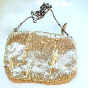 Steve Madden Gold Sequin Bag/Clutch